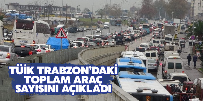 TÜİK Trabzon'daki toplam araç sayısını açıkladı!