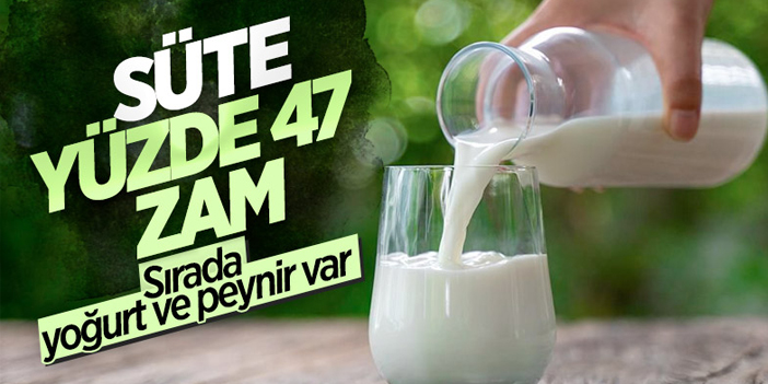 Sütün satış fiyatı 4 lira 70 kuruşa yükseldi!